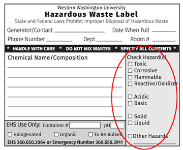 Haz Waste Label